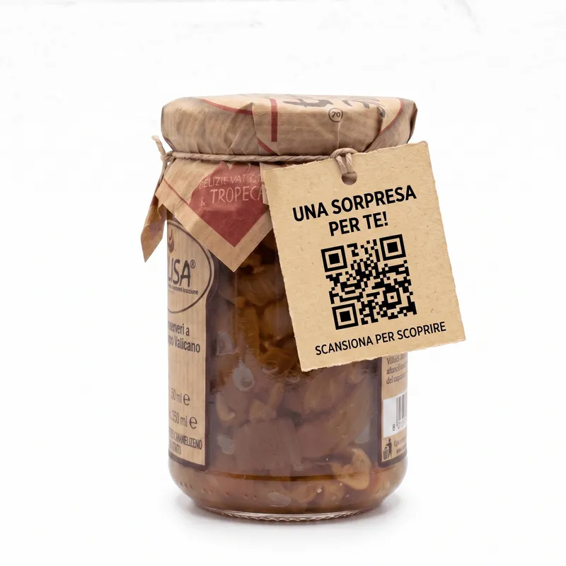 Barattolo Cipolla di Tropea con QR sul vetro